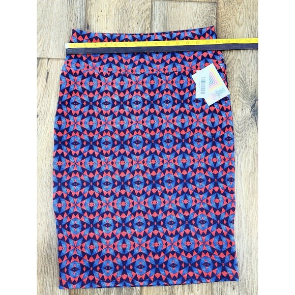 Lularoe Cassie Skirt Women's M Black Colorful Fitted  Pull On Stretch NWT - Picture 4 of 10